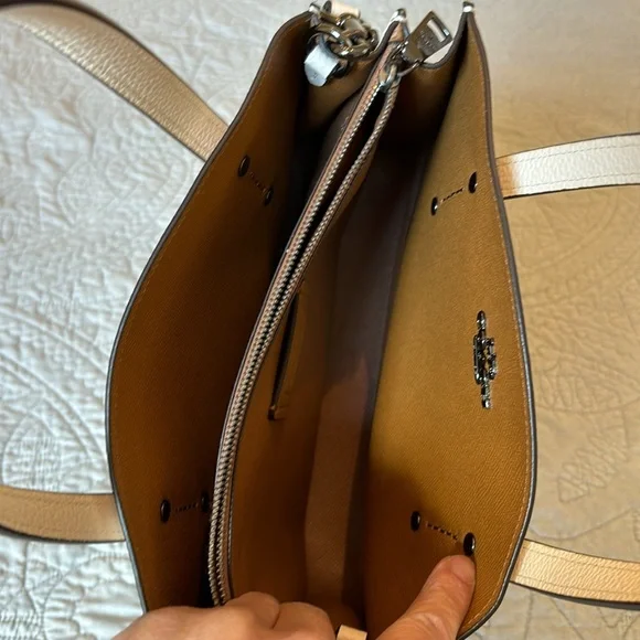 Coach White Leather Tote - Picture 6 of 10